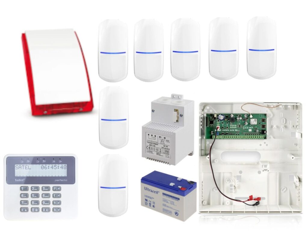 System alarmowy Satel Perfecta 16 z 7 czujkami - zestaw