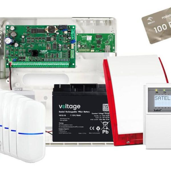 Zestaw alarmowy Integra 32 8x czujka ruchu, manipulator, sygn., przewód alarmowy + ORLEN 100 PLN